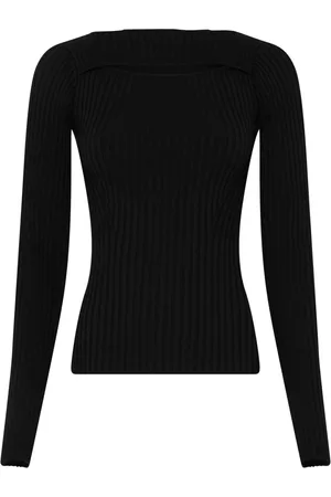 ANINE BING Strik, Dame, Sort, XS, Bomuld, Lora Strikket Trøje
