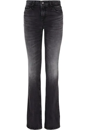 Armani Exchange Jeans, Dame, Sort, W30, Bomuld, Slim Fit Jeans med Side Welt Detalje