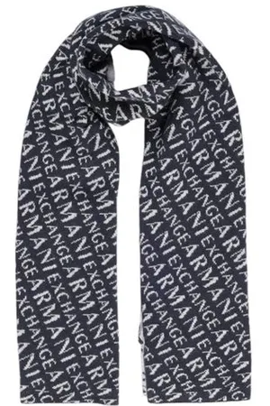 Armani Exchange Tilbehør, Herre, Blå, ONE SIZE, Uld, Polyamid Halstørklæde