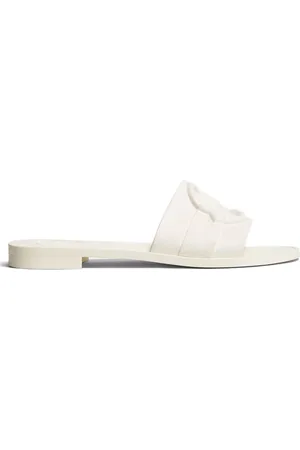 Moncler Sko, Dame, Hvid, 35 EU, Uld, Stilfulde Slides til hverdagsbrug
