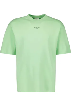Drôle de Monsieur Top, Herre, Grøn, S, Bomuld, Klassisk Slogan T-shirt Forår-Sommer 2025