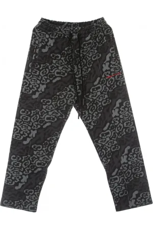 Vision Of Super Bukser, Herre, Sort, XL, Leopard Print Letvægts Tracksuit Bukser til Mænd