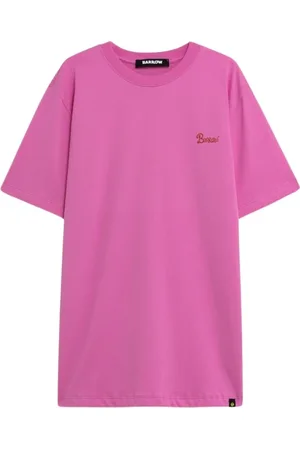 BARROW Top, Dame, Lyserød, M, Bomuld, Grafisk Print Rundhalset T-shirt