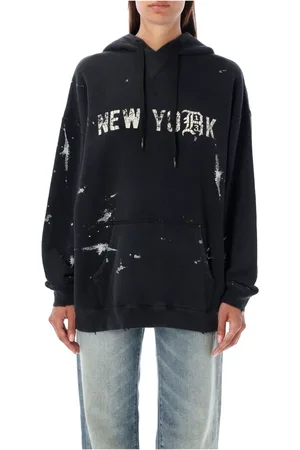 R13 Sweathshirts & Hoodies, Dame, Sort, M, Tyl, New York Hoodie - Urban Style