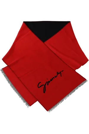 Givenchy Tilbehør, Herre, Rød, ONE SIZE, Uld, Uld Logo Halstørklæde