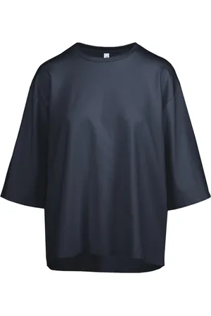 Bomboogie Top, Dame, Blå, L, Nylon, Oversize viskose t-shirt