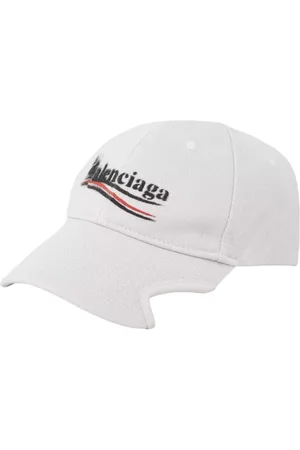 Balenciaga Tilbehør, Herre, Hvid, M, Bomuld, Political Stencil Cap
