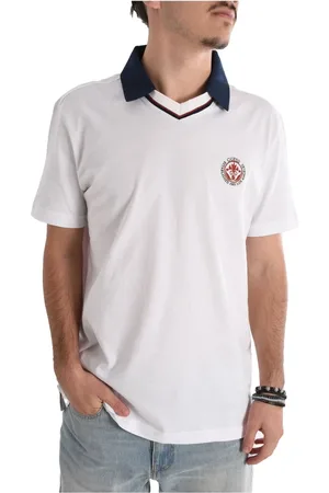 Guess Top, Herre, Hvid, M, Bomuld, Polo Shirt med Broderet Logo