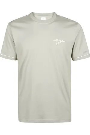 ELEVENTY Top, Herre, Grøn, L, Bomuld, Jersey Bomuld Crewneck T-shirt