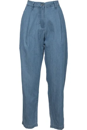 Aspesi Jeans, Dame, Blå, 2XS, Bomuld, Cropped Jeans