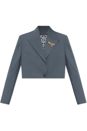 Golden Goose Jakke, Dame, Grå, M, Uld, Short Blazer