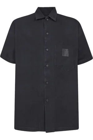 Givenchy Skjorte, Herre, Sort, S, Bomuld, Sortærmet sort skjorte