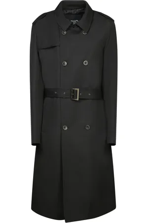 HERNO Frakke, Herre, Sort, XL, Trenchcoat