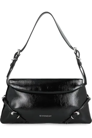 Givenchy Taske, Dame, Sort, ONE SIZE, Uld, Chic Læder Skuldertaske med Spænder