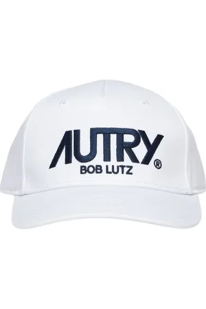 Autry Tilbehør, unisex, Hvid, ONE SIZE, Bomuld, Solid Farve Baseball Cap med Broderet Logo