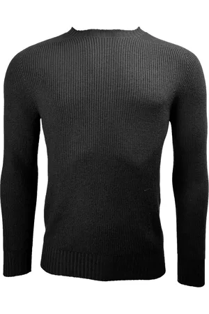 Gran Sasso Strik, Herre, Sort, XL, Uld, Rainwool Rundhalset Sweater