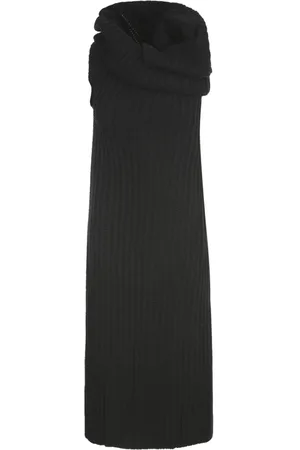 ANN DEMEULEMEESTER Kjole, Dame, Sort, M, Uld, Kris Knitted 3-Holes Top