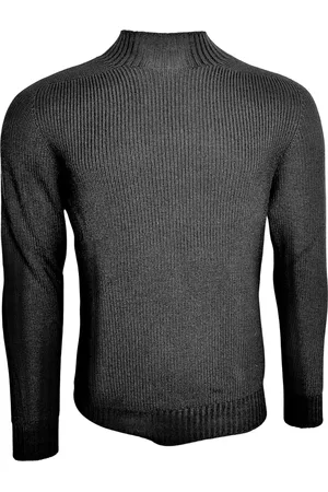 Gran Sasso Strik, Herre, Grå, M, Uld, Rainwool Turtleneck