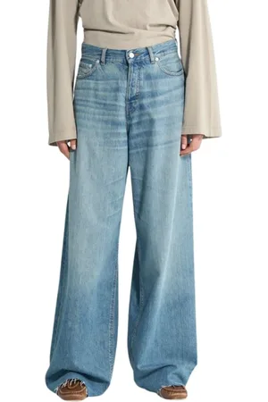 haikure Jeans, Dame, Blå, W25, Denim, Bethany Wide Leg Denim Jeans