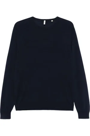 Sunflower Strik, Herre, Blå, M, Merino Crew Sweater