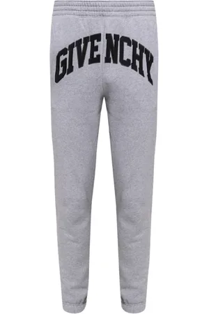 Givenchy Bukser, Herre, Grå, M, Bomuld, Logo Sweatpants