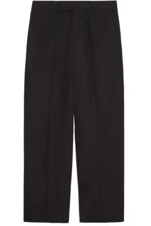 Gucci Bukser, Herre, Sort, L, Bomuld, Cropped Poplin Chinos Bukser
