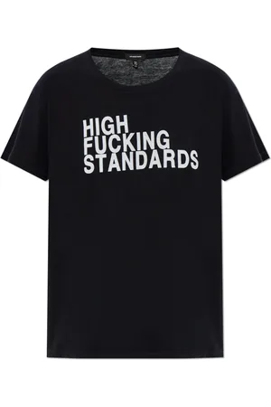 R13 Top, Dame, Sort, XS, Bomuld, T-shirt med print