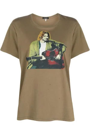R13 Top, Dame, Grøn, L, Bomuld, Concert Boy T-Shirt