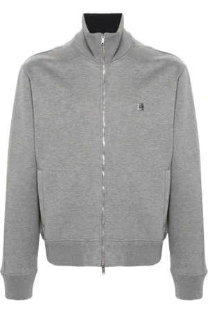 Givenchy Sweathshirts & Hoodies, Herre, Grå, L, Bomuld, Grå trøje med høj hals