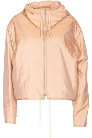 Jil Sander Jakke, Dame, Lyserød, M, Uld, Rosa Silke Hættetrøje