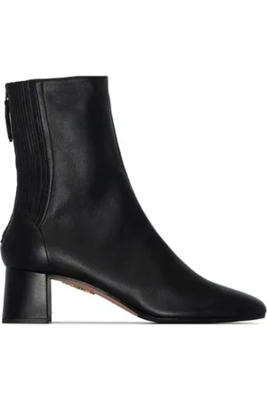 Aquazzura Sko, Dame, Sort, 39 EU, Læder, Saint Honoré Ankelstøvler