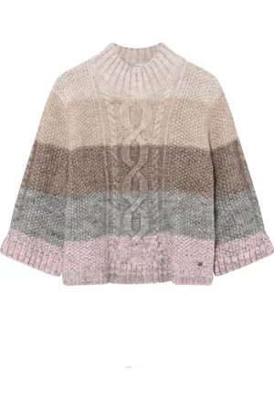 gustav Strik, Dame, Flerfarvet, L, Bomuld, Kabelstrikket sweater