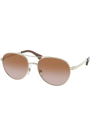 Ralph Lauren Tilbehør, unisex, Gul, 55 MM, Uld, Guldramme Solbriller