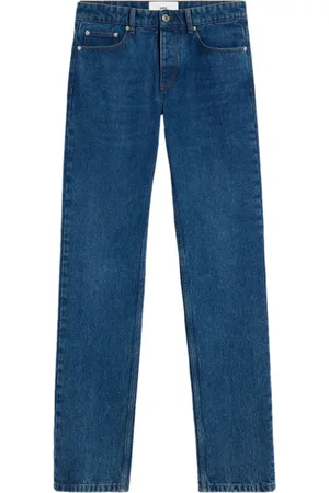 Ami Jeans, Herre, Blå, W29, Denim, Straight-Fit Denim Jeans
