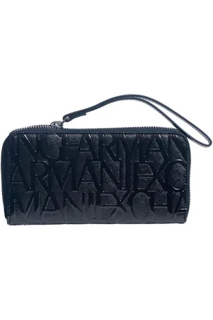 Armani Exchange Tilbehør, Dame, Sort, ONE SIZE, Polyester, Zip-pungtet tegnebog
