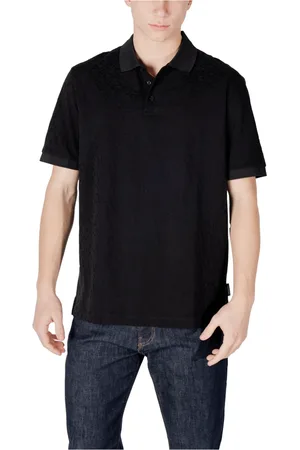 Armani Exchange Top, Herre, Sort, XL, Bomuld, Klassisk poloskjorte med korte ærmer