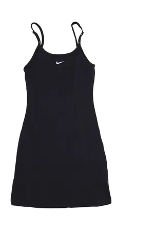 Nike Kjole, Dame, Sort, L, Bomuld, Ribbet Kjole Sportswear Essentials