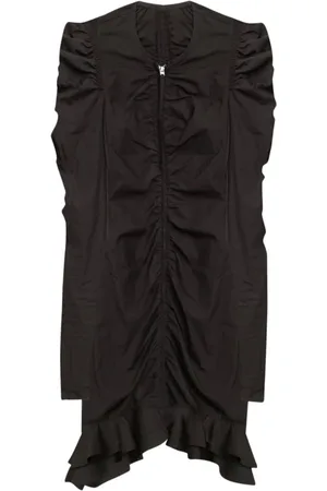 Isabel Marant Kjole, Dame, Sort, S, Bomuld, Sort Bomuld V-Hals Kjole