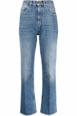 Golden Goose Jeans, Dame, Blå, W26, Bomuld, High-Waisted Boot-Cut Jeans