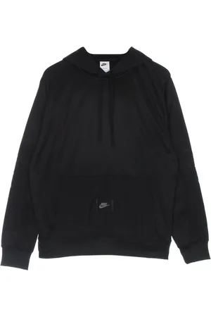 Nike Sweathshirts & Hoodies, Herre, Sort, XL, Nylon, Fleece-Hoodie med Nylonindsatser