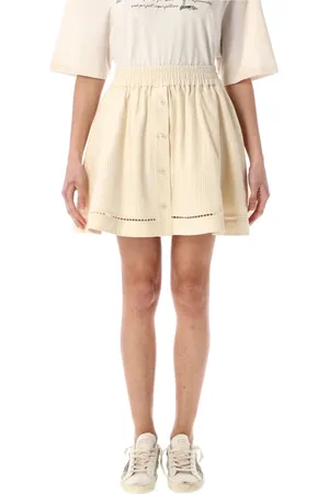 Golden Goose Nederdel, Dame, , XS, Bomuld, Mini-nederdel med knapper