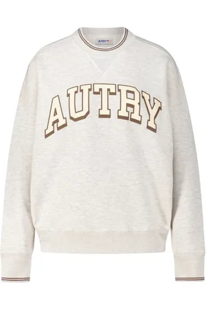 Autry Sweathshirts & Hoodies, Dame, Grå, XS, Bomuld, Logo Crewneck Sweater