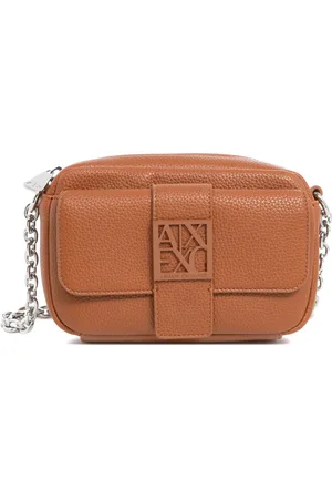 Armani Exchange Taske, Dame, Brun, ONE SIZE, Uld, Stilfuld Crossbody Taske med Lynlås