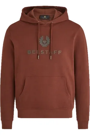 Belstaff Sweathshirts & Hoodies, Herre, Rød, L, Bomuld, Signature Sweatshirt Hoodie Deep Copper