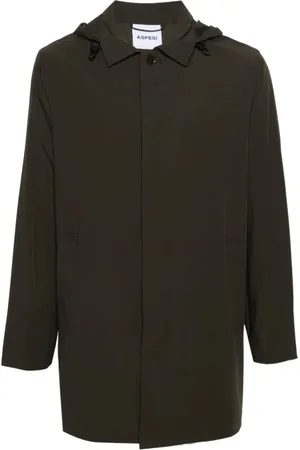 Aspesi Jakke, Herre, Grøn, M, Nylon, Stadio Nylon Regnfrakke