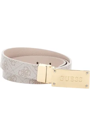 Guess Tilbehør, Dame, Hvid, S, Hvidt Syntetisk Bælte