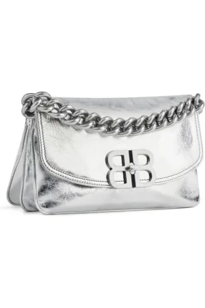 Balenciaga Taske, Dame, Grå, ONE SIZE, Uld, Soft Flap Skuldertaske