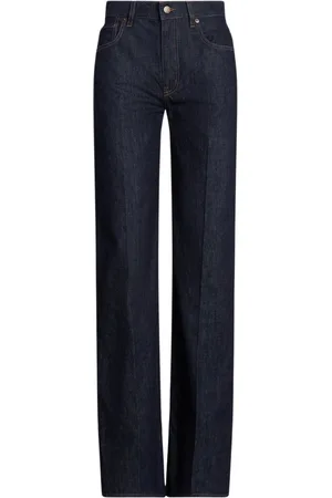 Ralph Lauren Jeans, Dame, Blå, L, Bomuld, Wide Leg Jeans