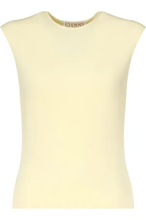 GENNY Top, Dame, Gul, M, Gul Ærmeløs Rund Hals Top