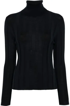 Allude Strik, Dame, Sort, S, Uld, Midnight Blue Uldtrøje i Uld